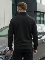 Ανδρικό φούτερ με φερμουάρ μαύρο OZONEE JS/2002Z