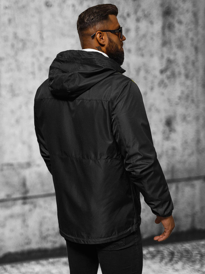 Ανδρικό μπουφάν μαύρο OZONEE JS/22M311/392