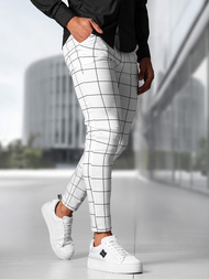 Ανδρικό παντελόνι chino λευκό OZONEE O/P4009Z