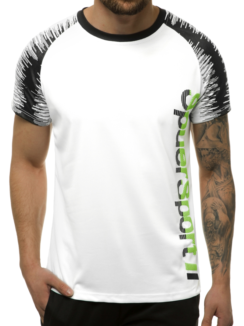 Ανδρικό μπλουζάκι λευκό OZONEE JS/KS2069