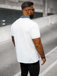 Ανδρική μπλούζα polo λευκό OZONEE O/DA803