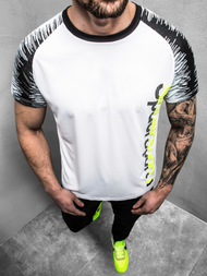 Ανδρικό μπλουζάκι λευκό OZONEE JS/KS2069Z