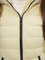 Γυναικείο χειμερινό μπουφάν εκρού OZONEE JS/M769/281