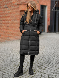 Γυναικείο μπουφάν μαύρο OZONEE JS/M736/392Z