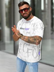 Ανδρικό μπλουζάκι λευκό OZONEE O/YN2/621