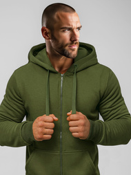 Ανδρικό Φούτερ με Κουκούλα χακί OZONEE JS/2008