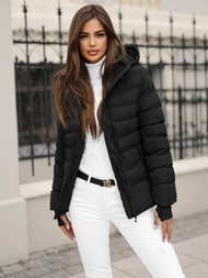 Γυναικείο χειμερινό μπουφάν mαύρος OZONEE JS/M769/392Z