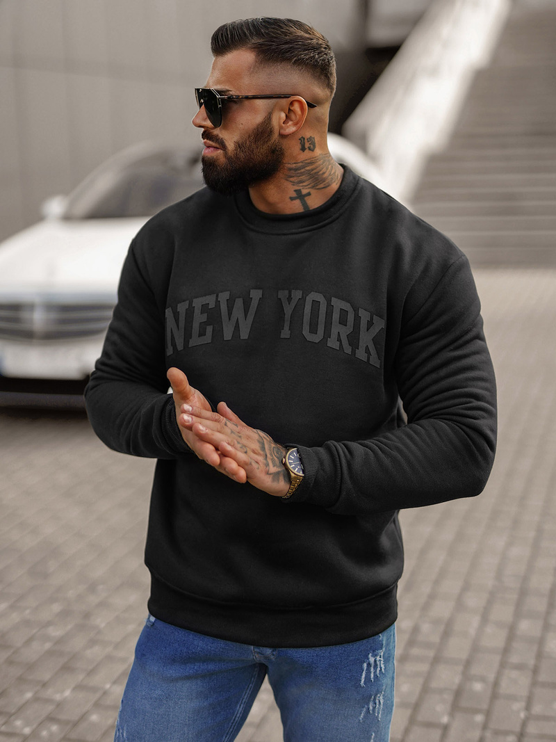 Ανδρικό Φούτερ μαύρο OZONEE JS/8B1362/3