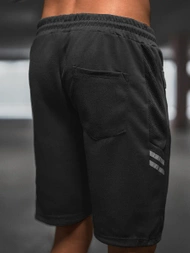 Ανδρικό σόρτς φόρμας μαύρο OZONEE O/WW20017/1