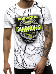 Ανδρικό μπλουζάκι λευκό OZONEE JS/SS10962