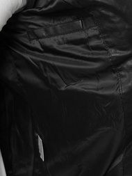 Ανδρικό δερμάτινο μπουφάν μαύρο OZONEE YD/BF5916309Z