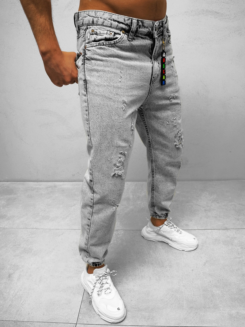 Ανδρικό παντελόνι jogger Γκρί OZONEE DO/6108