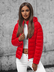 Γυναικείο μπουφάν το κόκκινο OZONEE JS/23M9001/275