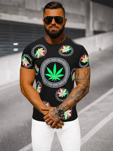 Ανδρικό μπλουζάκι μαύρο OZONEE O/T135/3