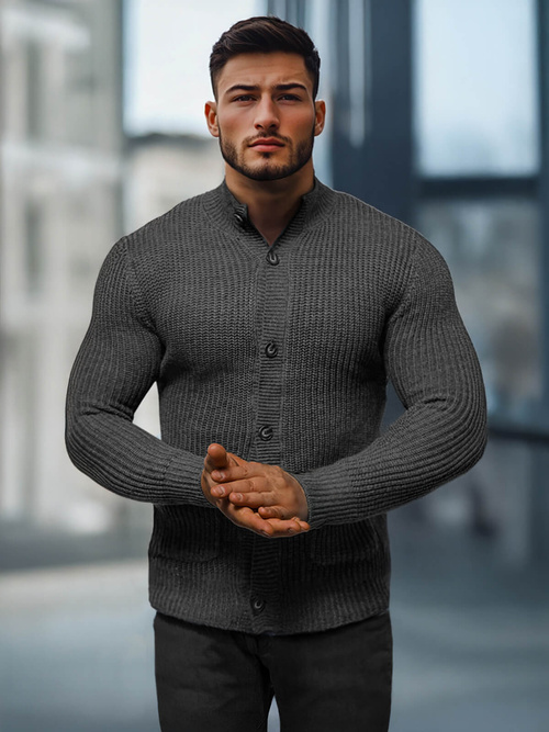 Ανδρικό πουλόβερ Γραφίτης OZONEE NB/MM6020/3Z