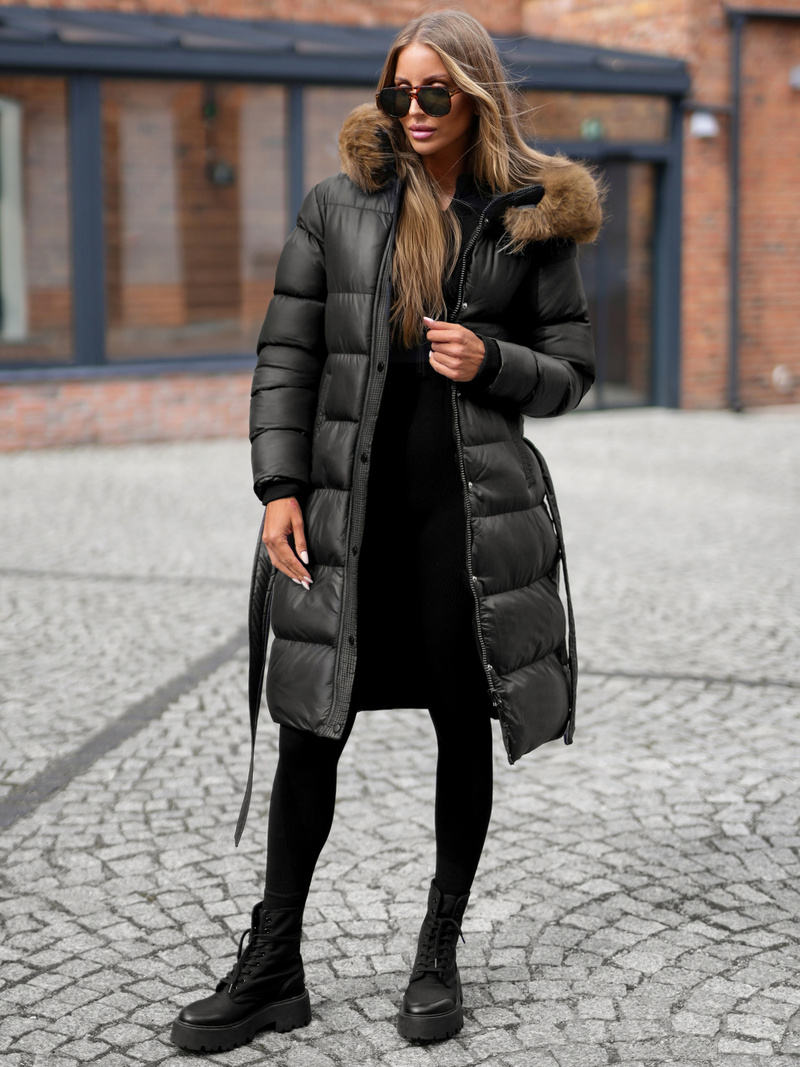 Γυναικείο μπουφάν μαύρο OZONEE JS/5M3298/392Z