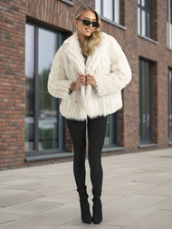 Γυναικείο μπουφάν λευκό OZONEE JS/11Z8261