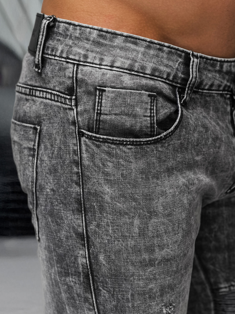 Ανδρικό τζιν παντελόνι mαύρος OZONEE NB/MP0069NZ