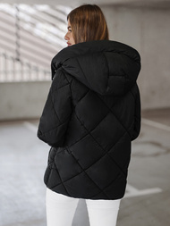 Γυναικείο μπουφάν μαύρο OZONEE JS/5M3175/392Z