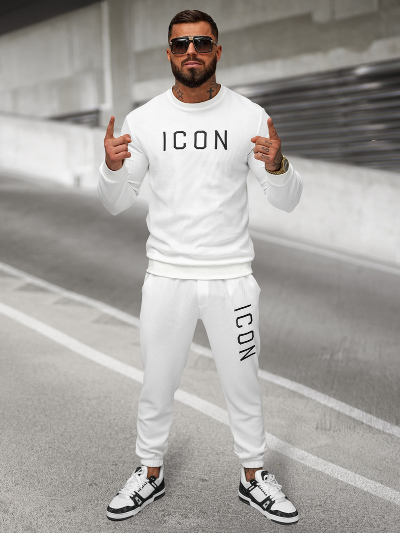 Ανδρικό παντελόνι φόρμας λευκό OZONEE O/D9125Z