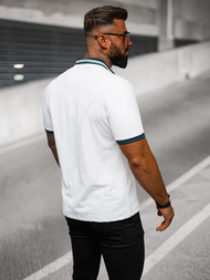 Ανδρική μπλούζα polo λευκό OZONEE O/DA729