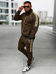 Ανδρικό σετ φόρμας σκούρο-μπεζ OZONEE O/FF5110AB