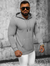 Ανδρικό Φούτερ με Κουκούλα Γκρί OZONEE O/TB2273