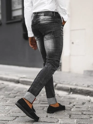 Ανδρικό τζιν παντελόνι mαύρος OZONEE NB/MP0126N