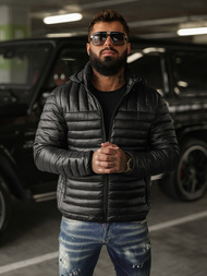 Ανδρικό μπουφάν mαύρος OZONEE JS/16M9336/392BZ