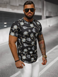 Ανδρικό μπλουζάκι μαύρο OZONEE O/PT012