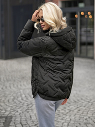 Γυναικείο μπουφάν μαύρο OZONEE JS/16M9300/392Z