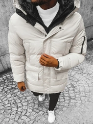 Ανδρικό χειμερινό μπουφάν Ανοιχτό-μπεζ OZONEE JS/M790/62