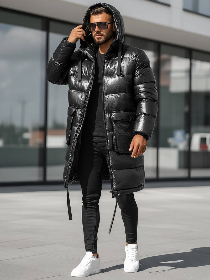 Ανδρικό χειμερινό μπουφάν μαύρη OZONEE O/M3205Z