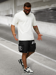 Ανδρικό σορτς mαύρος OZONEE JS/27K6551/3