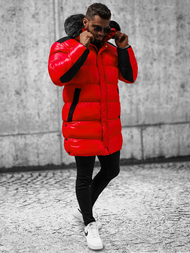 Ανδρικό χειμερινό μπουφάν kόκκινο OZONEE O/M800Z