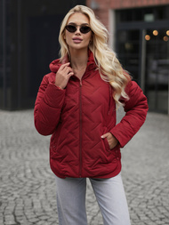 Γυναικείο μπουφάν bουργουνδία OZONEE JS/16M9300/06Z