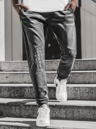 Ανδρικό παντελόνι jogger μαύρο OZONEE JS/KK1106