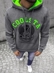 Ανδρικό Φούτερ με Κουκούλα γραφίτη OZONEE JS/Y10036