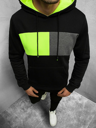 Ανδρικό φούτερ με κουκούλα μαύρο OZONEE JS/KS2171Z