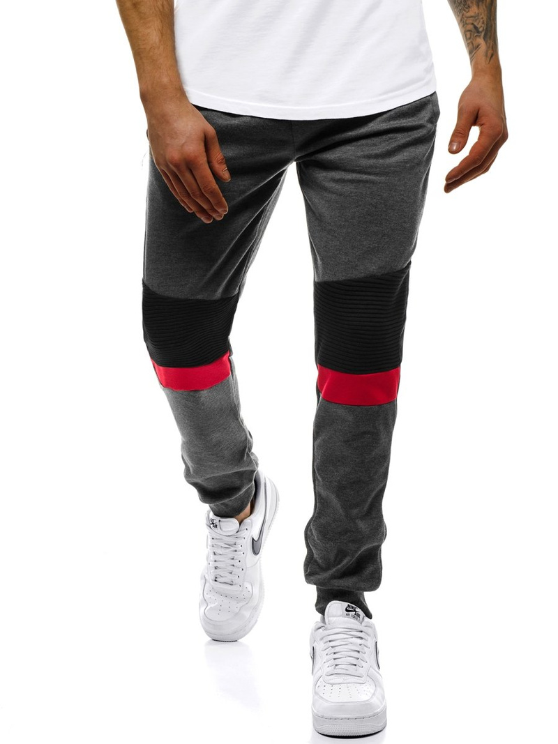 Ανδρικό παντελόνι φόρμας γραφίτη OZONEE JS/JZ11016