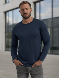 Ανδρικό μπλουζάκι με μακριά μανίκια ναυτικό μπλε OZONEE JS/DB71/5