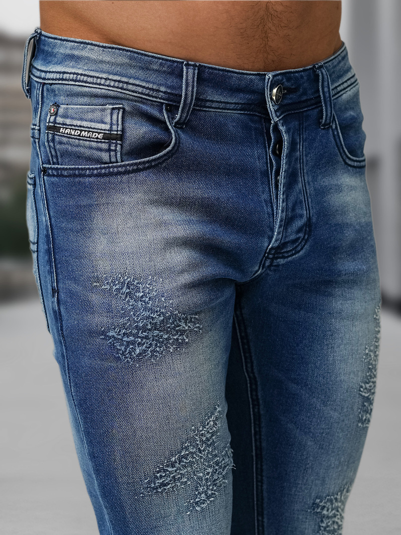 Ανδρικό τζιν παντελόνι Σκούρο μπλε OZONEE NB/MP0009BS