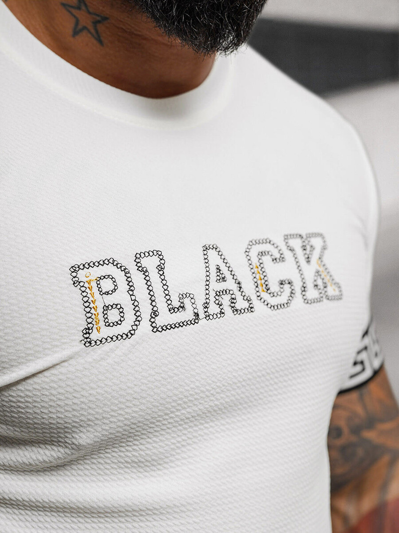 Ανδρικό μπλουζάκι λευκό OZONEE O/T7571