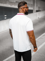 Ανδρική μπλούζα polo λευκό OZONEE O/DA758