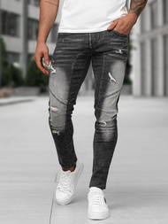 Ανδρικό τζιν παντελόνι mαύρος OZONEE NB/MP0045NZ