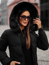 Γυναικείο μπουφάν μαύρο OZONEE JS/16M9099/392Z