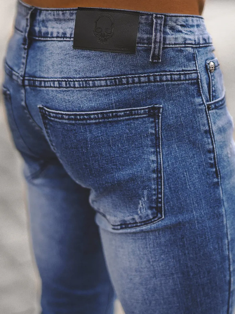 Ανδρικό τζιν παντελόνι mπλε OZONEE NB/MP0126B