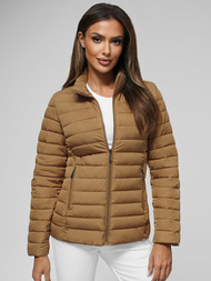 Γυναικείο μπουφάν Σκούρο μπεζ OZONEE JS/16M9109/84
