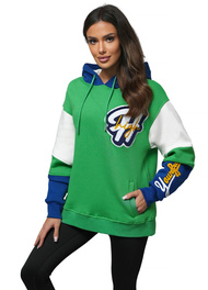 Φούτερ με Κουκούλα Πράσινος OZONEE O/SWE23036Z