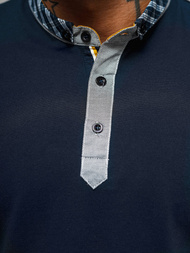 Ανδρική μπλούζα polo ναυτικό μπλε OZONEE O/DA803